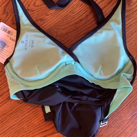 Athleta Black Halter Tara Tankini Swimsuit 32 B/C NWT - Picture 9 of 11